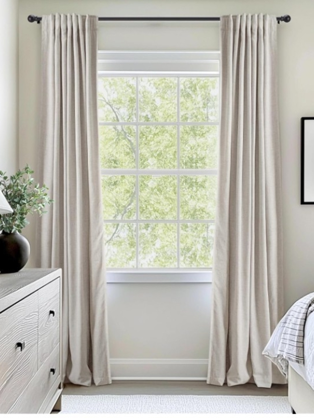 NWT Inovaday 100% Blackout Beige Curtains Neutral Linen Panels W 50 X L 108